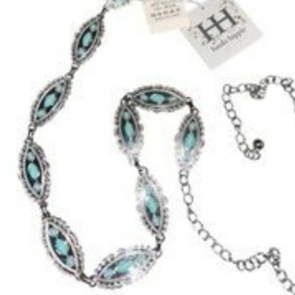 Haute Hippie Western Silver And Turquoise Tone Concho‎ Belt Size M/L New